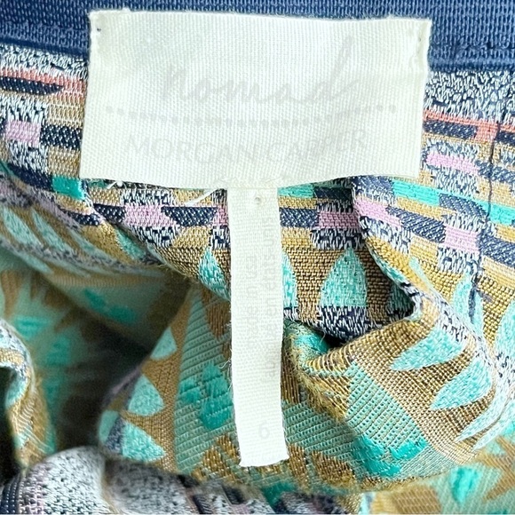 Anthropologie Morgan Carper Nomad Geometric Boho Print Pleated Mini Skirt - Picture 9 of 10
